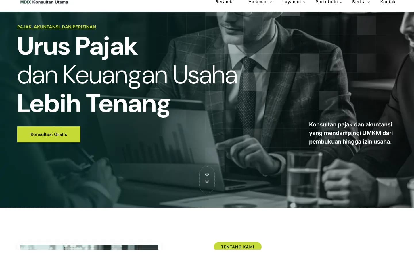 Pratinjau template MDIX Konsultan Utama