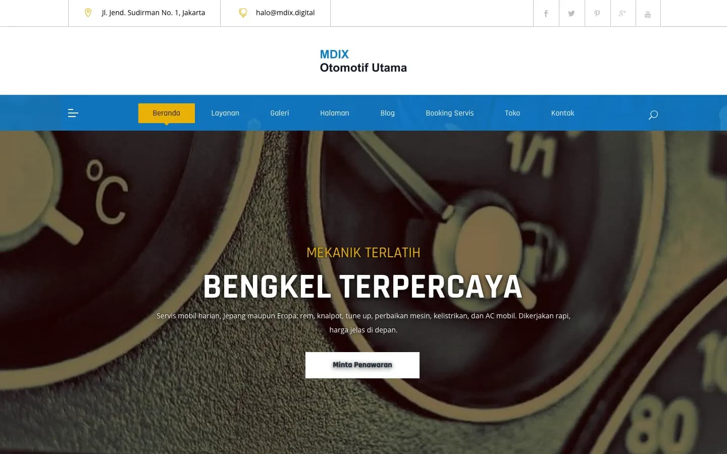 Pratinjau template MDIX Otomotif Utama
